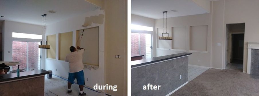 Laundry room plumbing repair, before