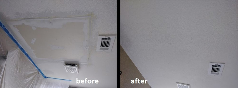 Laundry room plumbing repair, before