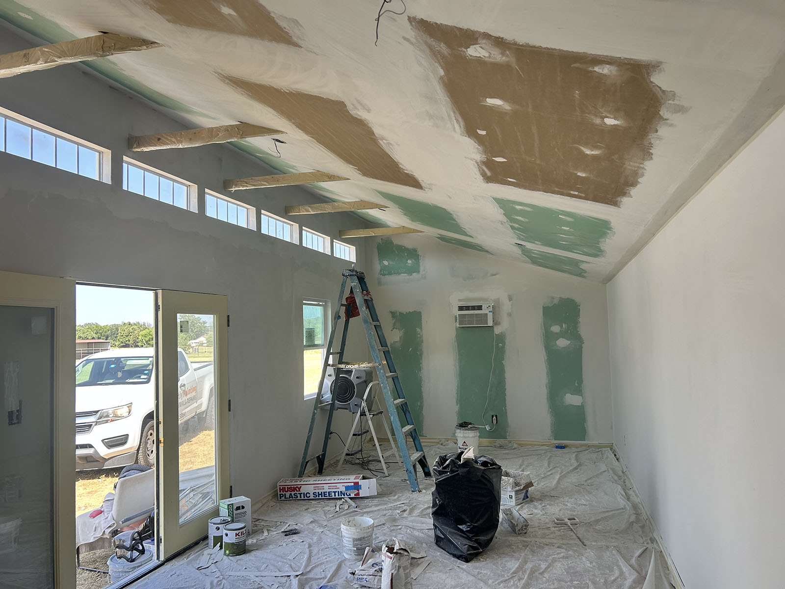Drywall Ceiling Repair & Painting, before
