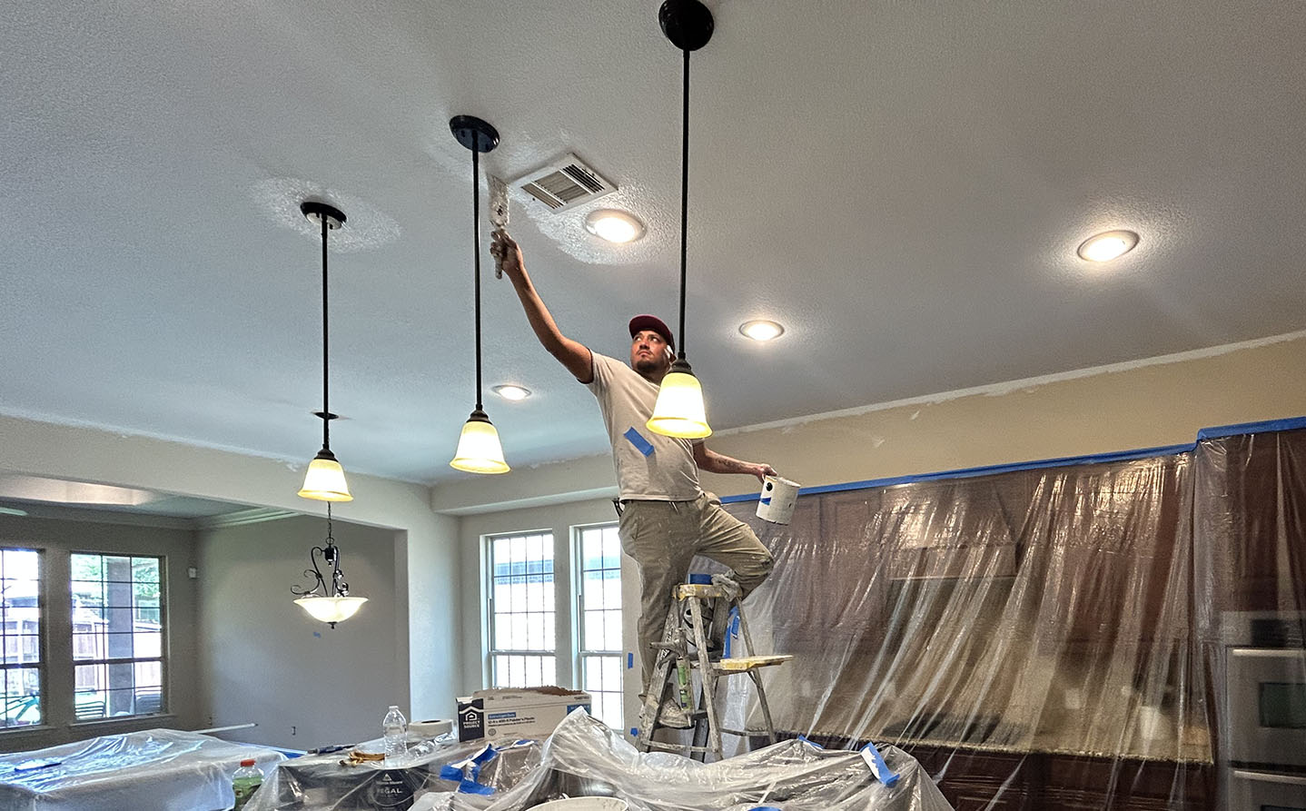 Interior painting in a Frisco, TX home